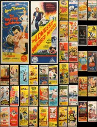7f0125 LOT OF 42 FOLDED AUSTRALIAN DAYBILLS 1940s-1980s great images from a variety of movies!