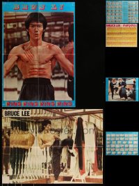 7f0441 LOT OF 3 FOLDED YUGOSLAVIAN BRUCE LEE KUNG FU 16X23 SPECIAL POSTERS 1970s with instructions!