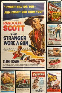7f0228 LOT OF 11 FOLDED COWBOY WESTERN ONE-SHEETS 1950s-1960s a variety of great images!