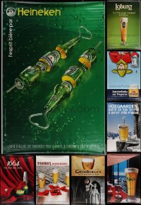 7f0533 LOT OF 10 UNFOLDED DOUBLE-SIDED 47X68 FRENCH BEER ADVERTISING POSTERS 1990s-2000s cool!