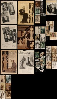 7f0411 LOT OF 43 KAY FRANCIS MAGAZINE PAGES AND NEWSPAPER CLIPPINGS 1930s-1970s cool images!