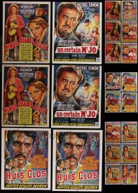 7f0680 LOT OF 22 UNFOLDED BELGIAN REPRODUCTION POSTERS 1990s a variety of non-U.S. movies!