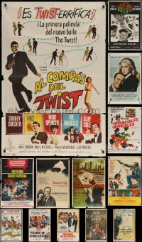 7f0120 LOT OF 13 FOLDED ARGENTINEAN POSTERS 1960s-1980s great images from a variety of movies!
