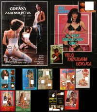 7f0565 LOT OF 11 FORMERLY FOLDED SEXPLOITATION YUGOSLAVIAN POSTERS 1970s-1980s images with nudity!