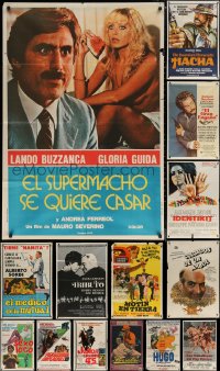7f0116 LOT OF 17 FOLDED ARGENTINEAN POSTERS 1960s-1980s great images from a variety of movies!