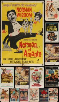 7f0115 LOT OF 18 FOLDED ARGENTINEAN POSTERS 1950s-1970s great images from a variety of movies!