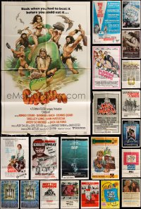 7f0172 LOT OF 35 FOLDED ONE-SHEETS 1970s-1980s great images from a variety of different movies!