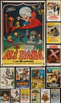 7f0117 LOT OF 16 FOLDED ARGENTINEAN POSTERS 1960s-1980s great images from a variety of movies!