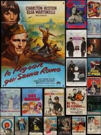 7f0006 LOT OF 23 FOLDED FRENCH ONE-PANELS 1950s-1990s great images for a variety of movies!