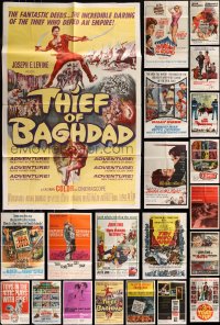 7f0168 LOT OF 38 FOLDED ONE-SHEETS 1950s-1960s great images from a variety of different movies!