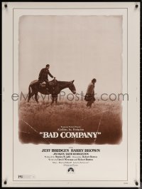 7g0440 BAD COMPANY 30x40 1972 cowboy Jeff Bridges on horseback, Barry Brown, western!