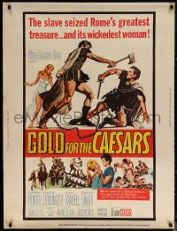 7g0441 GOLD FOR THE CAESARS 30x40 1964 Jeffrey Hunter, Mylene Demongeot, Oro Per I Cesari