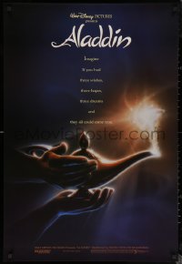 7g0805 ALADDIN int'l 1sh 1992 classic Disney Arabian fantasy cartoon, John Alvin art of magic lamp!