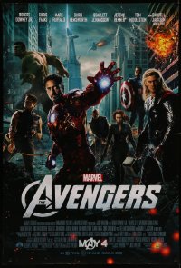 7g0821 AVENGERS advance DS 1sh 2012 Robert Downey Jr & The Hulk, assemble 2012!