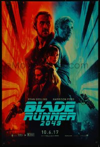 7g0844 BLADE RUNNER 2049 teaser DS 1sh 2017 great montage image with Harrison Ford & Ryan Gosling!