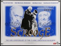 7g0133 CHRISTMAS CAROL British quad R1991 Charles Dickens holiday classic, Alastair Sim as Scrooge!