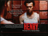 7g0140 HENRY: PORTRAIT OF A SERIAL KILLER British quad 1991 image of Michael Rooker in title role!