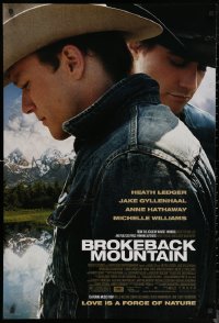 7g0852 BROKEBACK MOUNTAIN DS 1sh 2005 Ang Lee directed, Heath Ledger & Jake Gyllenhaal!