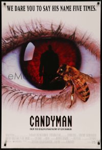 7g0857 CANDYMAN 1sh 1992 from Clive Barker's Forbidden, creepy close-up image of bee in eyeball!