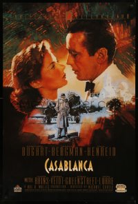 7g0449 CASABLANCA 24x36 video poster R1992 Humphrey Bogart, Ingrid Bergman, Curtiz classic!