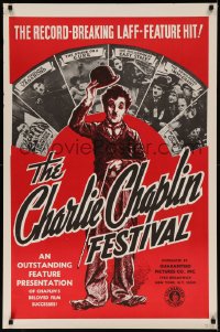 7g0862 CHARLIE CHAPLIN FESTIVAL 1sh R1960s comedy shorts, everybody thought he was a tramp!