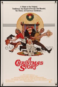 7g0865 CHRISTMAS STORY studio style 1sh 1983 best classic Christmas movie, art by Robert Tanenbaum!