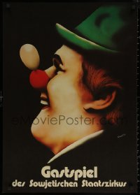 7g0469 GASTSPIEL DES SOWJETISCHEN STAATSZIRKUS 23x32 East German circus poster 1986 clown!