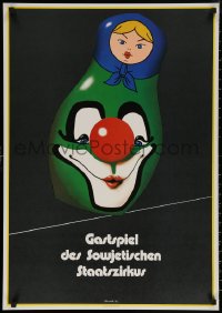 7g0468 GASTSPIEL DES SOWJETISCHEN STAATSZIRKUS 23x32 East German circus poster 1983 nesting doll!