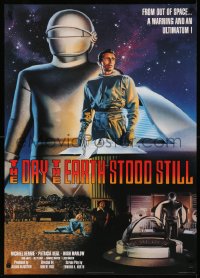 7g0630 DAY THE EARTH STOOD STILL 24x34 English commercial poster 1984 Wise, art of Gort, Patricia Neal!