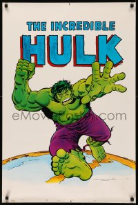 7g0610 INCREDIBLE HULK 23x35 commercial poster 1978 marvel Comics, cool art and blue title design!