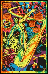 7g0617 SILVER SURFER 22x33 commercial poster 1971 marvel Comics, full-length blacklight style art!