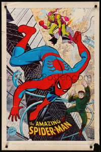 7g0622 SPIDER-MAN 23x35 commercial poster 1969 comic book art of superhero Spidey by John Romita!