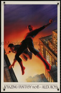 7g0621 SPIDER-MAN 22x34 commercial poster 1995 cool art of comic book superhero by Alex Ross!