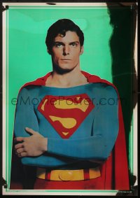 7g0639 SUPERMAN group of 2 foil 21x30 commercial posters 1978 Christopher Reeve, top cast!