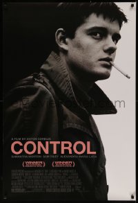 7g0868 CONTROL DS 1sh 2007 biography of Joy Division's lead singer Ian Curtis, Sam Riley smoking!