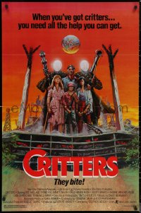 7g0870 CRITTERS 1sh 1986 great completely different art of cast & monsters by Ken Barr!