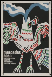 7g0339 MERCEDES SOSA Cuban R1990s Rogelio Paris, cool Bachs artwork of bird!