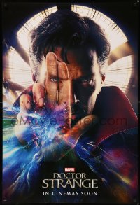 7g0890 DOCTOR STRANGE int'l teaser DS 1sh 2016 close-up of Benedict Cumberbatch in the title role!