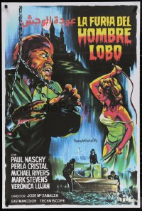 7g0289 FURY OF THE WOLFMAN Egyptian poster R2010s art of Paul Naschy as the werewolf monster!