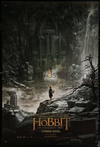 7g0123 HOBBIT: THE DESOLATION OF SMAUG teaser DS English 1sh 2013 cool image of Bilbo outside Erebor!