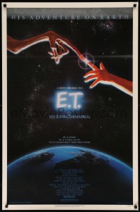 7g0893 E.T. THE EXTRA TERRESTRIAL studio style 1sh 1982 Steven Spielberg classic, John Alvin art!