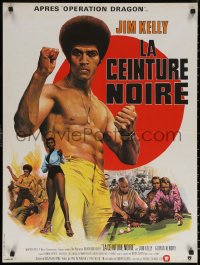 7g0353 BLACK BELT JONES French 24x32 1974 Jim Dragon Kelly, Scatman Crothers, cool kung fu art!