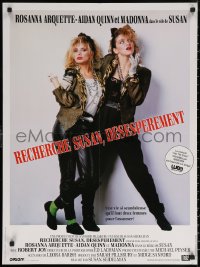 7g0361 DESPERATELY SEEKING SUSAN French 24x32 1985 Madonna & Arquette are mistaken for each other!