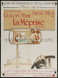7g0373 HIRELING French 24x32 1973 Vic Fair art of Robert Shaw as chauffeur to Sarah Miles!