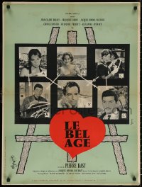 7g0378 LE BEL AGE French 24x32 1960 Pierre Kast, a beautiful age, Jean-Claude Brialy and top cast!