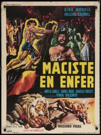 7g0399 WITCH'S CURSE French 24x32 1963 Morris as Maciste walked with 100 years of terror & death!