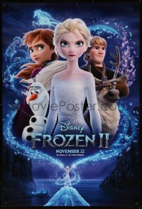 7g0925 FROZEN II advance DS 1sh 2019 Walt Disney sequel, Kristen Bell, Menzel, great cast montage!!