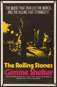 7g0927 GIMME SHELTER int'l 1sh 1971 Rolling Stones out of control rock & roll concert!