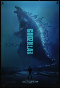 7g0936 GODZILLA: KING OF THE MONSTERS teaser DS 1sh 2019 great full-length image of the creature!