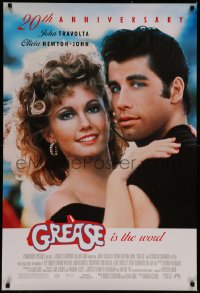 7g0940 GREASE 1sh R1998 close-up John Travolta & Olivia Newton-John in a most classic musical!